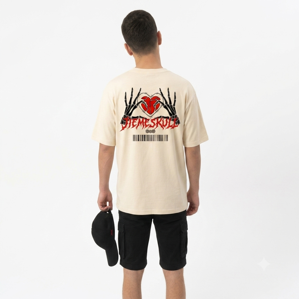 Oversized Premium  JIEMESKULL HEART